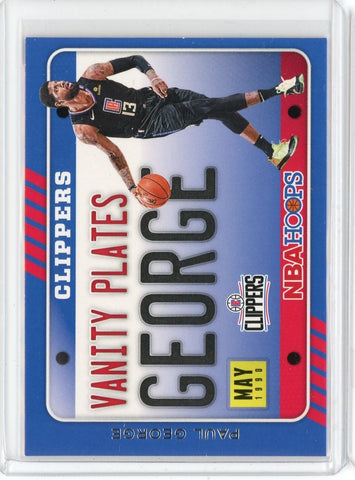 2020-21 Panini NBA Hoops Basketball Paul George Vanity Plates Card #8