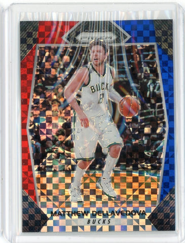 2017-18 Panini Prizm Basketball Matthew Dellavedova Red White Blue Prizm Card #189.