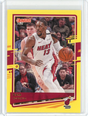 2020-21 Panini Donruss Basketball Bam Adebayo Yellow Parrallel Card #14