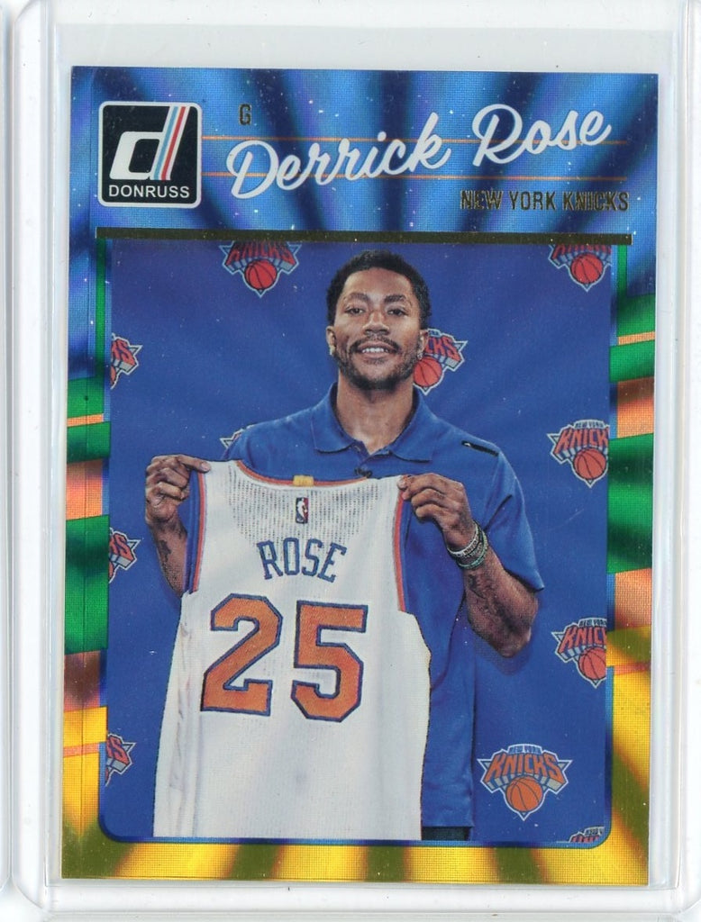 2016-17 Panini Donruss Basketball Derrick Rose Orange Laser Card #62
