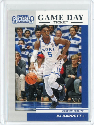 2019-20 Panini Contenders Draft Picks Basketball Rj Barrett Game Day Ticket Card #3