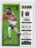 2017-18 Panini Contenders Basketball Karl-Anthony Towns Season Ticket Card #89