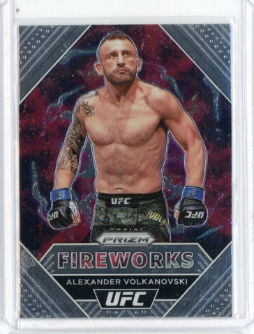 2021 Panini Prizm UFC Alexander Volkanovski Fireworks Card #11