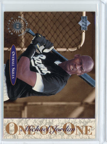 1995-96 Upper Deck Baseball Michael Jordan One on One Card #5