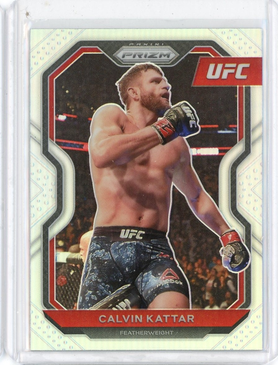 2019-20 Panini Prizm UFC Calvin Kattar Silver Prizm Card #58