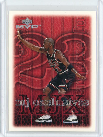 1999-00 Upper Deck MVP Basketball Michael Jordan Mj Exclusives Card #191