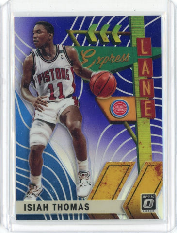 2019-20 Panini Donruss Optic Basketball Isiah Thomas Express Lane Purple Prizm Card #2