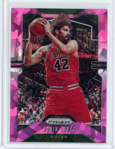 2019-20 Panini Prizm Basketball Robin Lopez Pink Cracked Ice Card #206