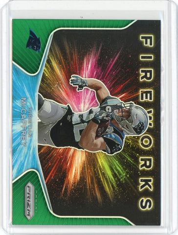 2020 Panini Prizm NFL Christian McCaffrey Green Prizm Card #1