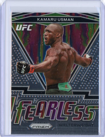 2021 Panini Prizm UFC Kamaru Usman Fearless Card #8
