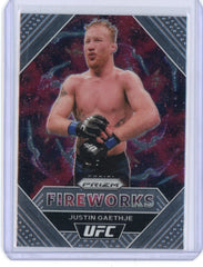 2021 Panini Prizm UFC Justin Gaethje Fireworks Card #10