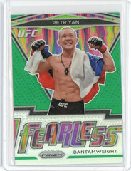 2021 Panini Prizm UFC Peter Yan Fearless Green Prizm Card #21