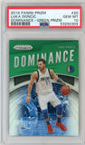 2019-20 Panini Prizm Luka Doncic Green Prizm Dominance Card #20 PSA 10 GEM MINT