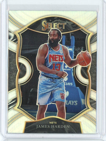 2020-21 Panini Select Basketball James Harden Concourse SIlver Prizm Card #12