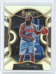 2020-21 Panini Select Basketball James Harden Concourse SIlver Prizm Card #12