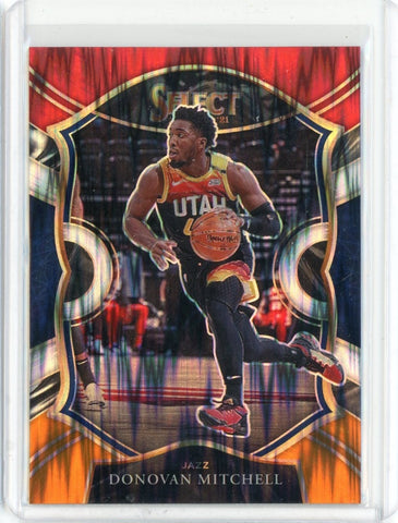 2020-21 Panini Select Basketball Donovon Mitchell Concourse Flash Prizm Card #27