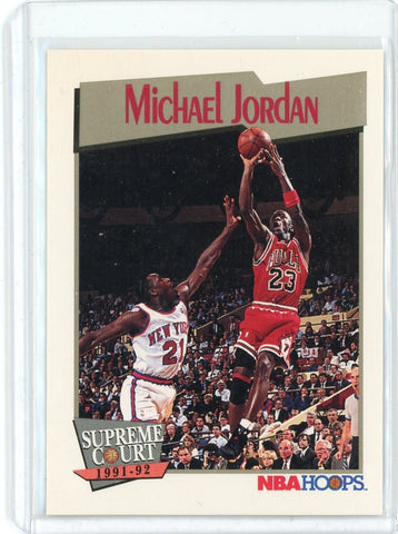 1991-92 NBA Hoops Basketball Michael Jordan Supreme Court Card #455