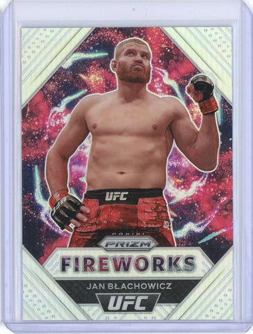 2021 Panini Prizm UFC Jan Blachowicz Fireworks Silver Prizm Card #22