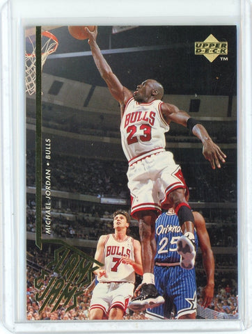 1995-96 Upper Deck Basketball Michael Jordan Slam & Jams Card #352