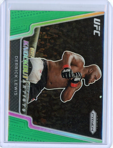 2021 Panini Prizm UFC Derrick Lewis Knockout Artists Green Prizm Card #3