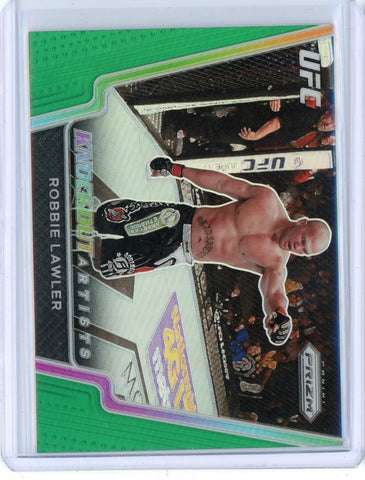 2021 Panini Prizm UFC Robbie Lawler Knockout Artists Green Prizm Card #14