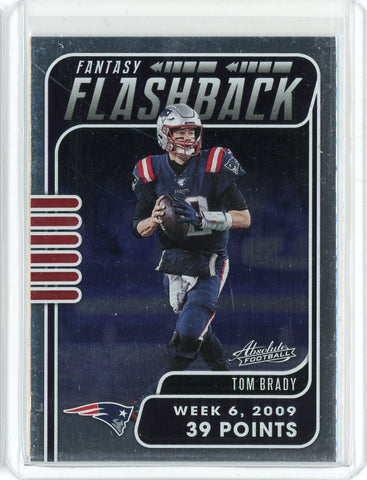 2020 Panini Absolute Football NFL Tom Brady Fantasy Flashback Card #FF-TB