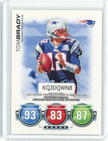 2010 Topps Football NFL Tom Brady Card