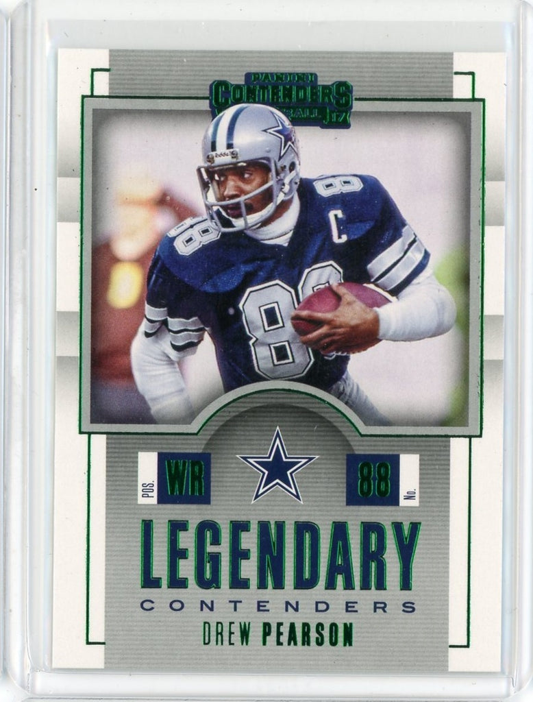 2017 Panini Contenders NFL Drew Pearson Legendary Contenders Green Card #LC-9