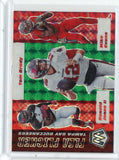 2020 Panini Mosaic NFL Tom Brady Ronald Jones Mike Evans Green Prizm Card #FF13