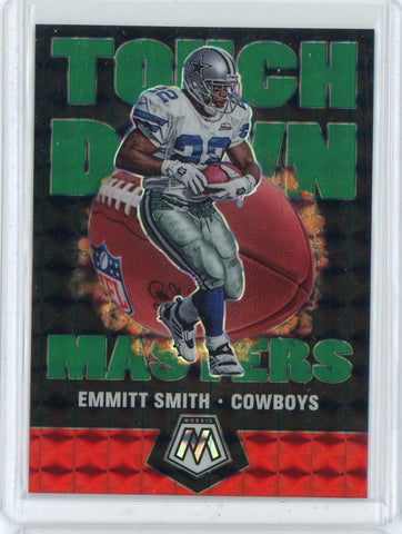 2020 Panini Mosaic NFL Emmitt Smith Touch Down Reactive Green Prizm Card #TM4