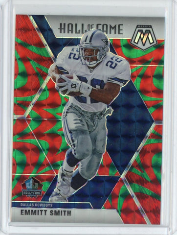 2020 Panini Mosaic NFL Emmitt Smith Hall of Fame Reactive Green Prizm Card #288