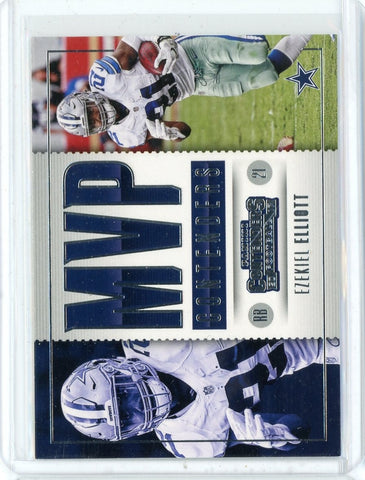 2017 Panini Contenders NFL Ezekiel Elliott MVP Contenders Card #MC-3