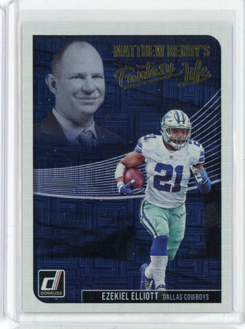 2018 Panini Donruss NFL Ezekiel Elliot Fantasy Life Card #MBF9