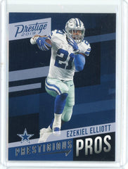 2019 Panini Prestige NFL Ezekiell Elliott Prestigious Pros Card #PP-EE