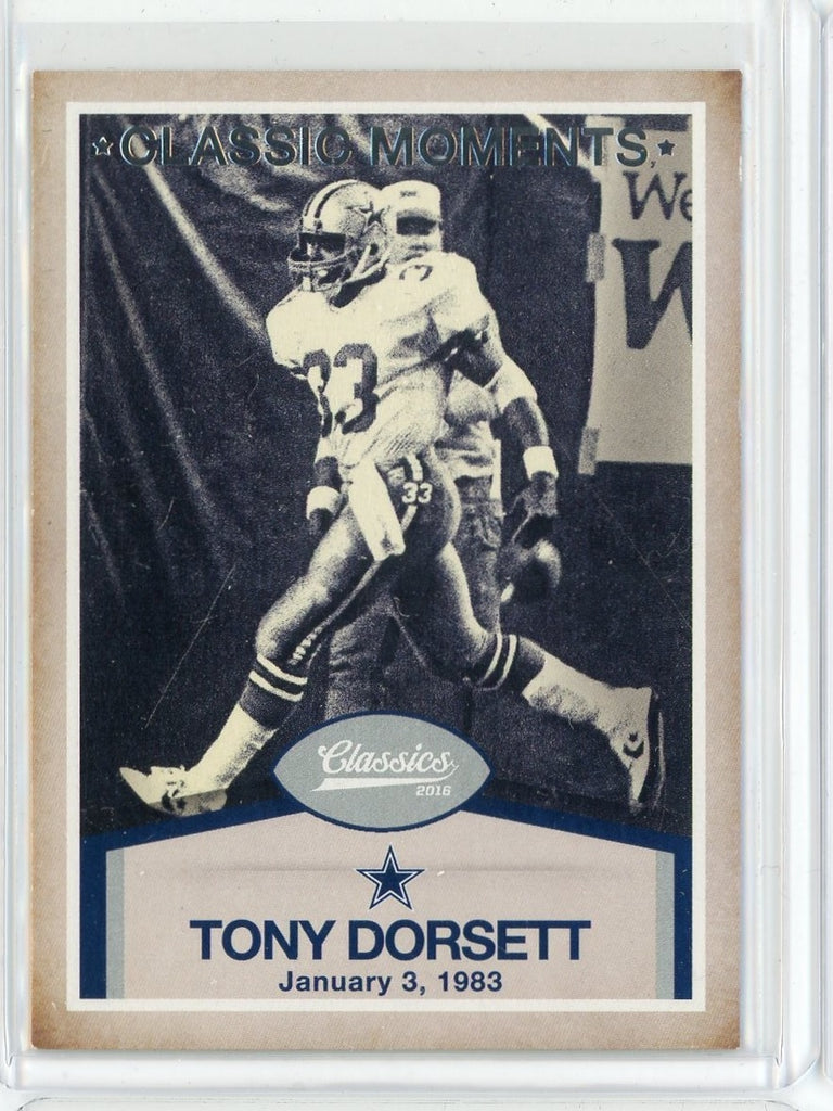 2016 Panini Classics NFL Tony Dorsett Classic Moments Card #18