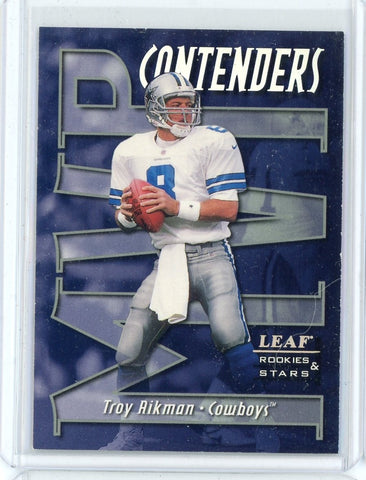 1998 Donruss Leaf NFL Troy Aikman MVP Contenders Card #8 of 20 /2500