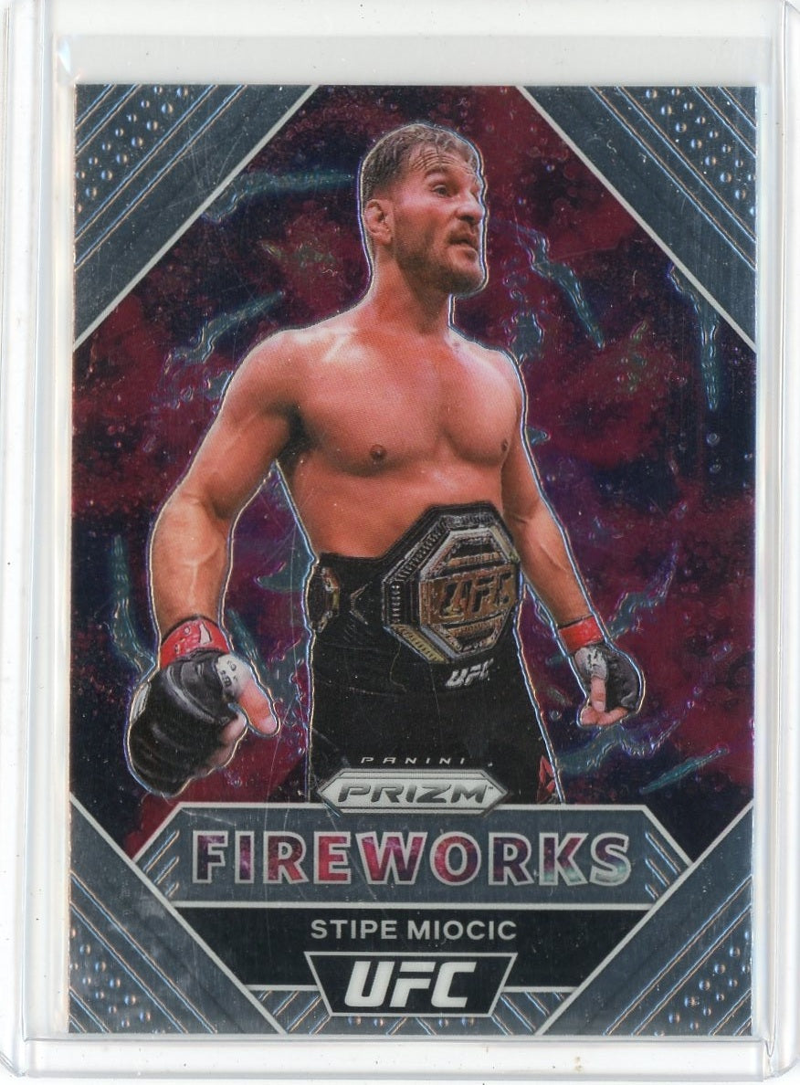2021 Panini Prizm UFC Stipe Miocic Fireworks  Card #18