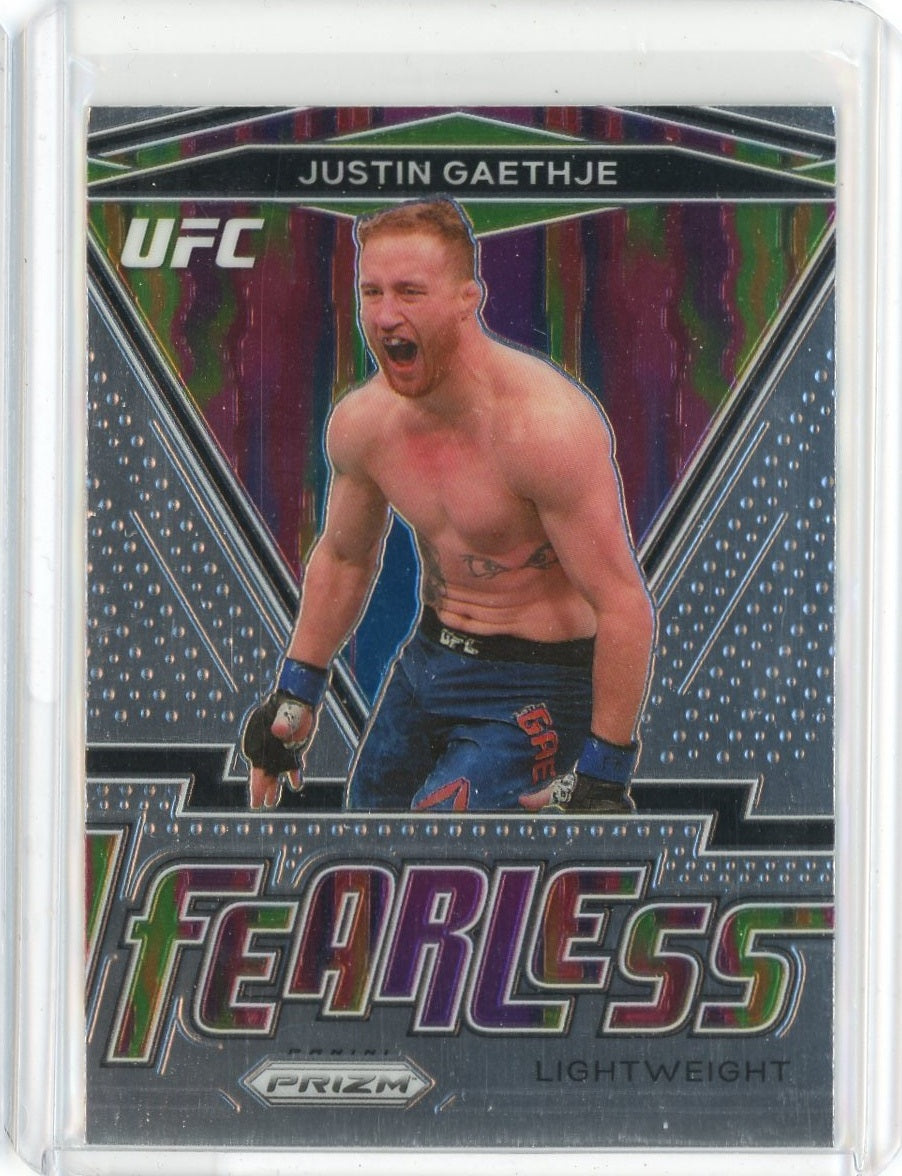 2021 Panini Prizm UFC Justin Gaethje Fearless Card #7