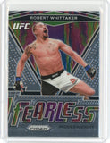 2021 Panini Prizm UFC Robert Whittaker Fearless Card # 10