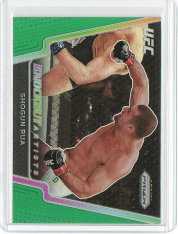 2021 Panini Prizm UFC Shogun Rua Knockout Artists Green Prizm Card #24