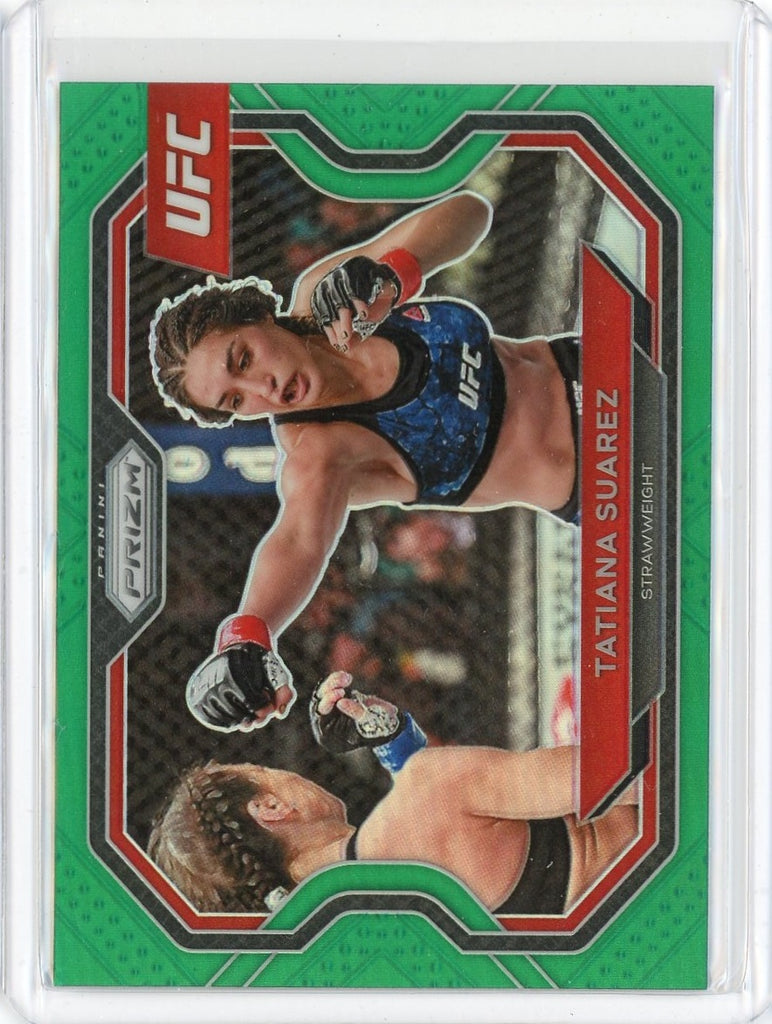 2021 Panini Prizm UFC Tatiana Saurez Green Prizm Card #187