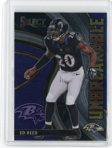 2020 Panini Select NFL Ed Reed Unbreakable Card #U15