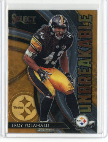 2020 Panini Select NFL Troy Polamalu Unbreakable Card #U21