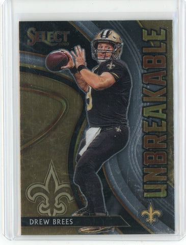 2020 Panini Select NFL Drew Brees Unbreakable Card #U17