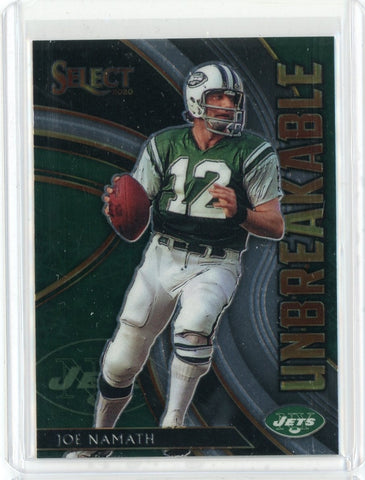 2020 Panini Select NFL Joe Namath Unbreakable Card #U2