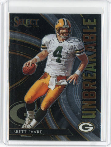 2020 Panini Select NFL Brett Favre Unbreakable Card #U1