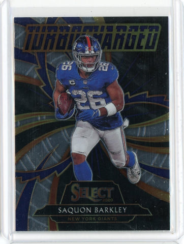 2020 Panini Select NFL Saquon Barkley Turbocharged Card #T10