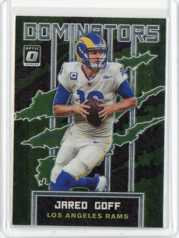 2020 Panini Donruss Optic NFL Jared Goff Dominators Card #DM-JG