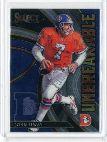 2020 Panini Select NFL John Elway Unbreakable Card #U19