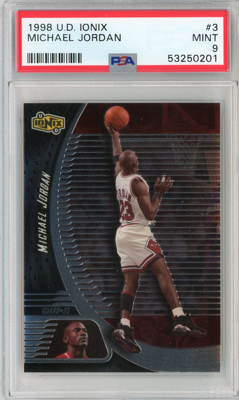 1998-99 Upper Deck Ionix Michael Jordan Card #3 PSA 9 MINT